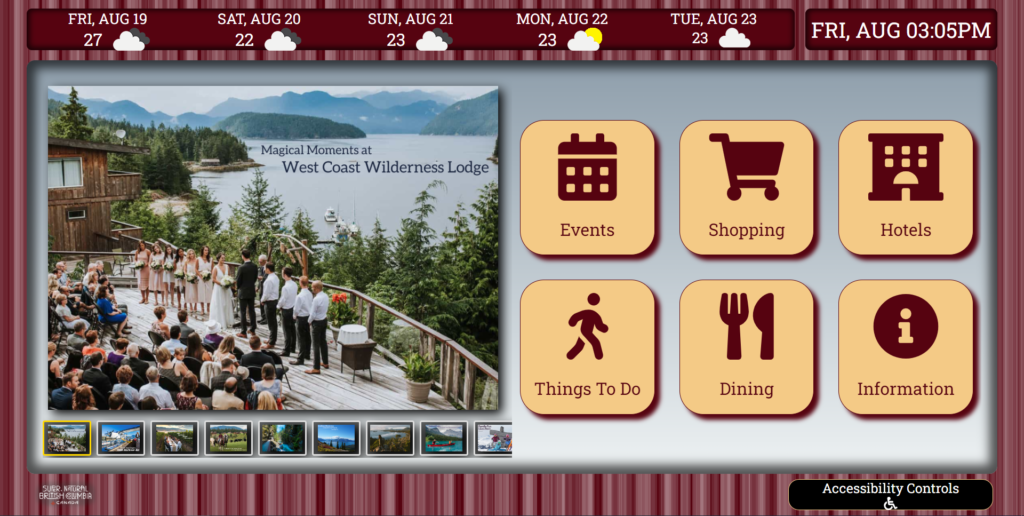 homepage interface