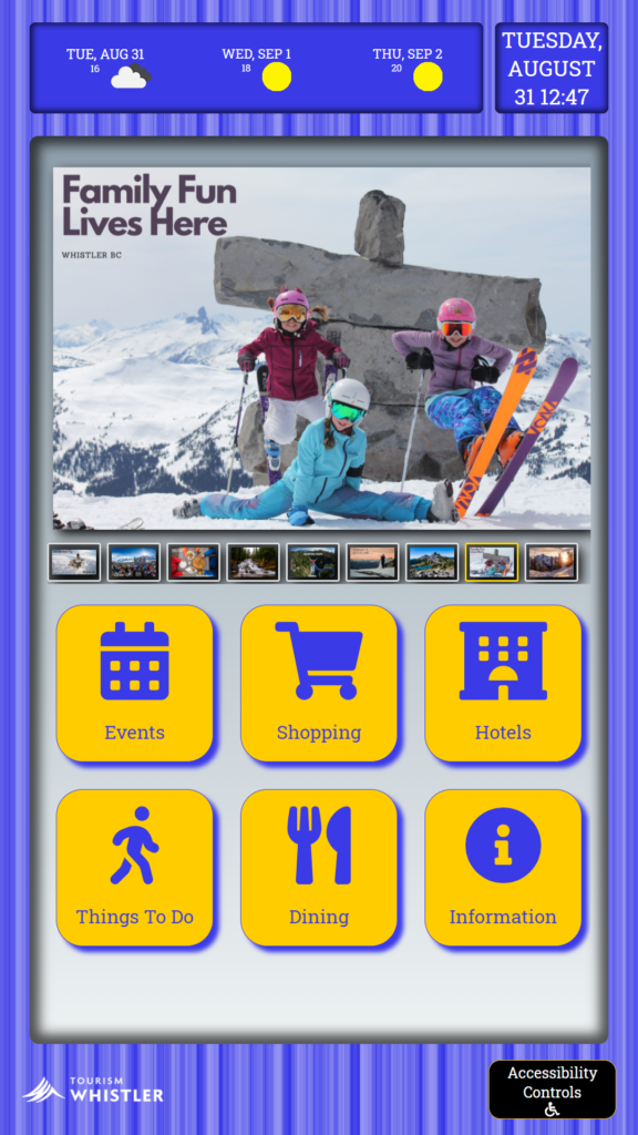 homepage interface example