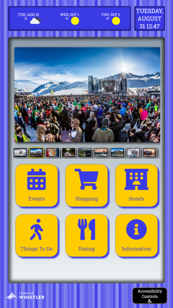 listing interface