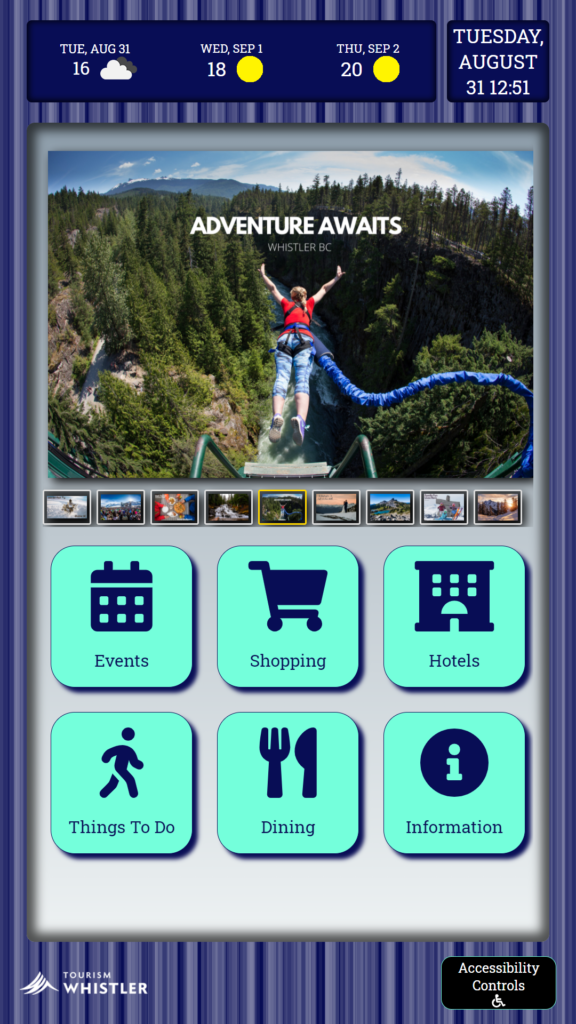 Portrait view of example interface 1